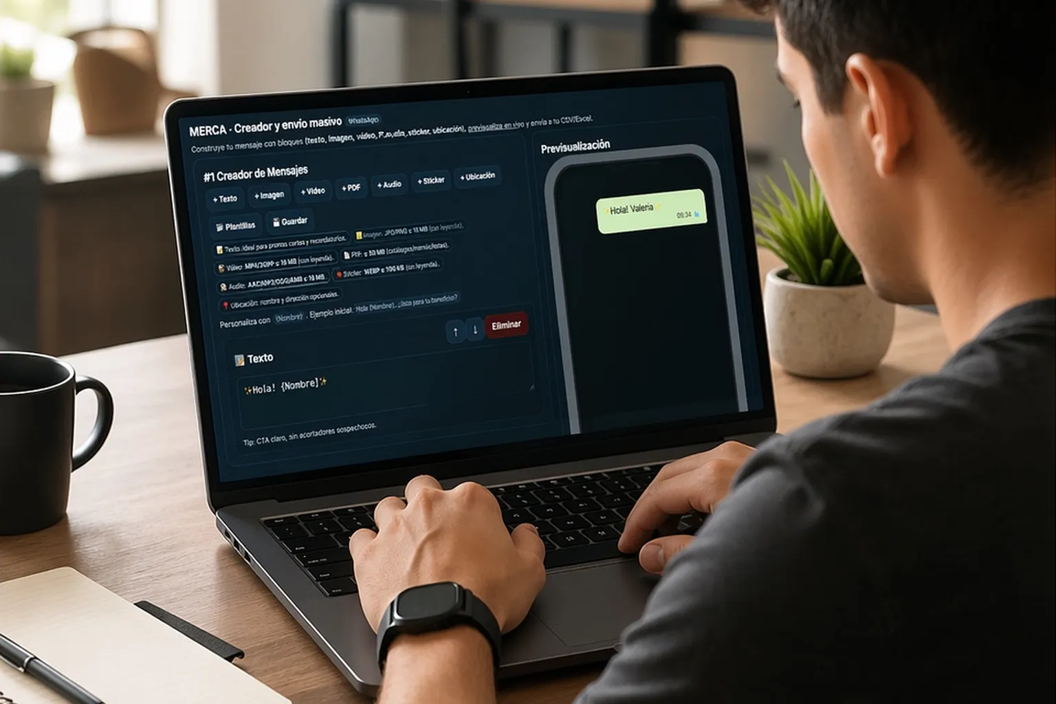 Panel de campañas de Mando Sender para envíos masivos por WhatsApp